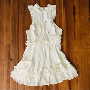 Urban Outfitters - White Ruffle Mini Dress - M